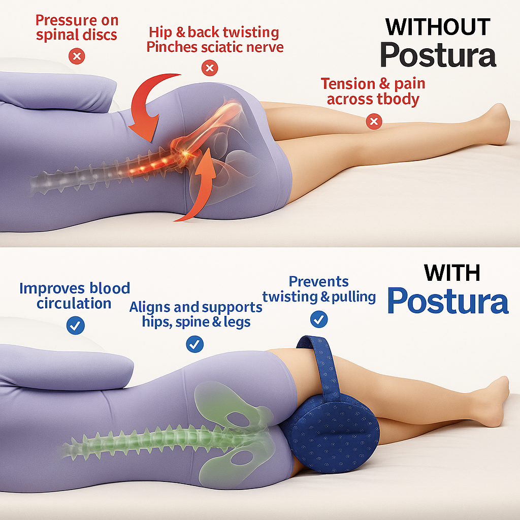 Postura™ Memory Foam Knee Pillow